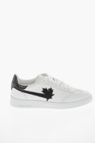 Leather BOXER Sneakers with Glittery Logo