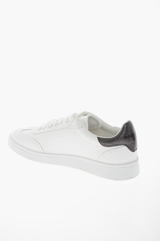 Leather BOXER Sneakers with Glittery Logo