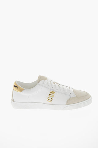 ICON Sneakers CASSETTA in Pelle con Logo in Rilievo