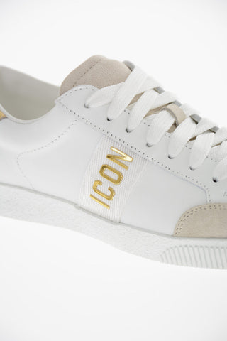 ICON Sneakers CASSETTA in Pelle con Logo in Rilievo