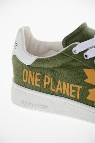 ONE LIFE ONE PLANET Recycled-canvas BOXER Sneakers with Logo