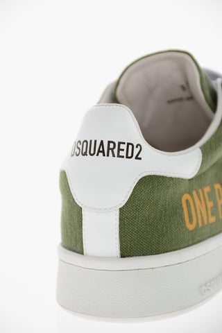 ONE LIFE ONE PLANET Recycled-canvas BOXER Sneakers with Logo