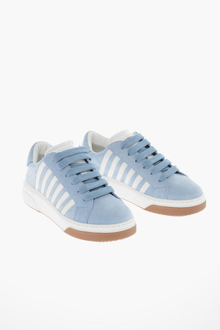 Suede-leather BUMPER Sneakers with Embossed Logo