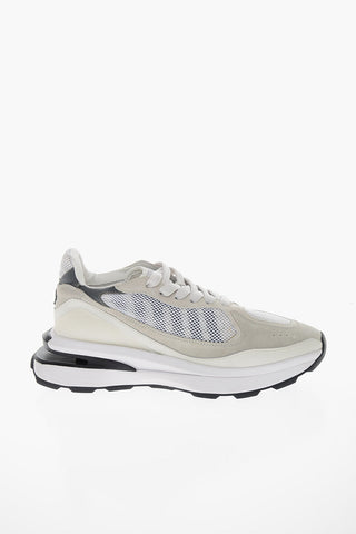 Suede-leather SLASH Sneakers with Mesh Details