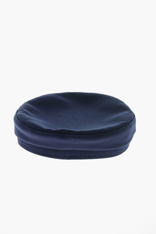 Cotton-blend Baker boy Hat with Embroidered Detailing
