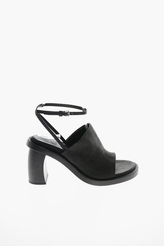 Leather OONA Sandals with Double-strap Belt
