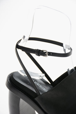 Leather OONA Sandals with Double-strap Belt