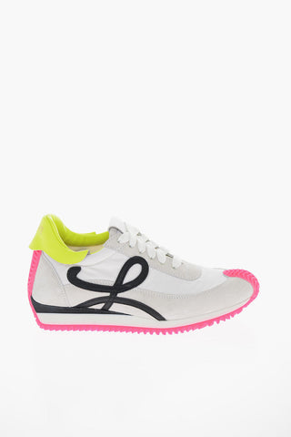 Nylon Suede FLOW RUNNER Sneakers