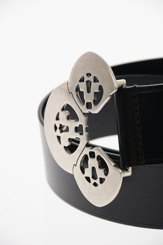 Leather Belt with Maxi Buckle