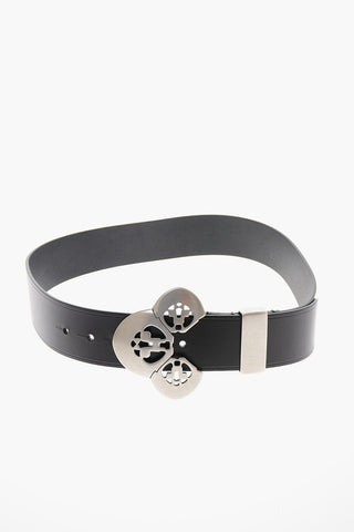 Leather Belt with Maxi Buckle