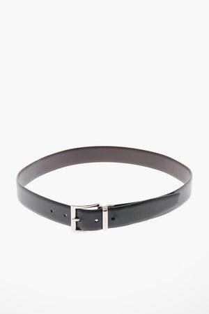 Leather Belt with Silver-toned Hardware