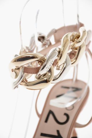 Leather TRESOR Sandals with Chain-embellishment