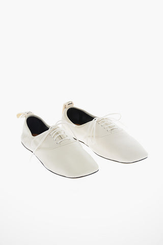 Soft-leather Derby Shoes with Squared Toe