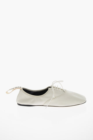 Soft-leather Derby Shoes with Squared Toe