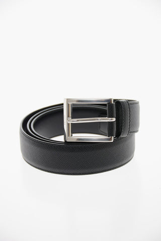 Cintura in Pelle Saffiano con Hardware Argentato