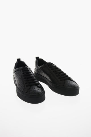 Perforated Leather ATENA Low-Top Sneakers