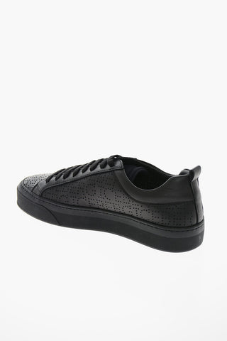 Perforated Leather ATENA Low-Top Sneakers