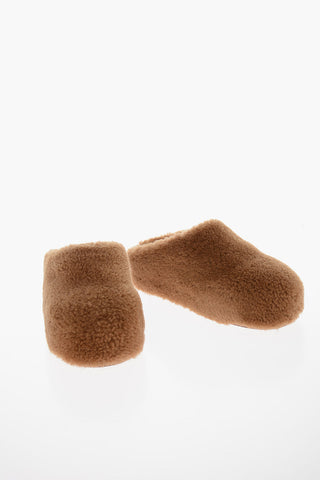 Shearling GIULY Slippers with Platform 4cm