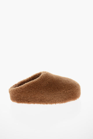 Shearling GIULY Slippers with Platform 4cm