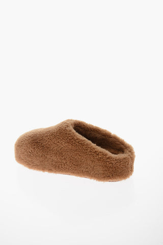 Shearling GIULY Slippers with Platform 4cm