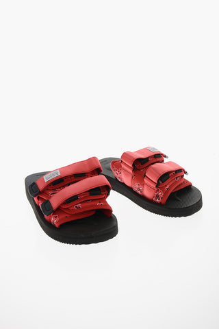Bandana Motif MOTO Sandals with Touch Strap Closure