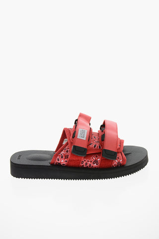 Bandana Motif MOTO Sandals with Touch Strap Closure