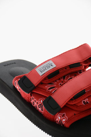Bandana Motif MOTO Sandals with Touch Strap Closure