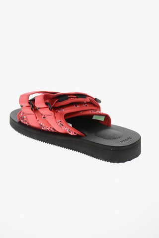 Bandana Motif MOTO Sandals with Touch Strap Closure