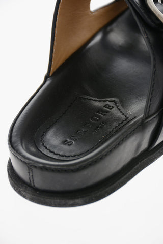 Leather MIAMI Sandals with Silver Buckles