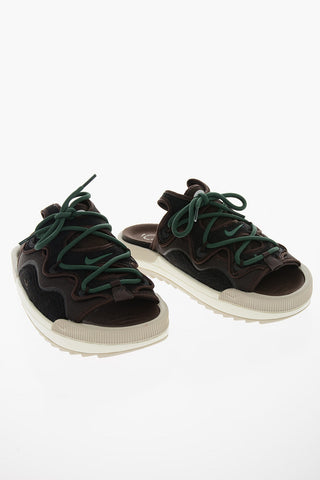 Faux Leather OFFLINE 2.0 Sandals with Contrasting Braided Laces
