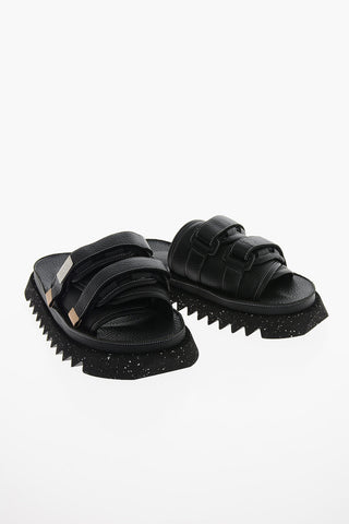 SUICOKE Leather MOTO 02 Sandals with Touch Strap Closure
