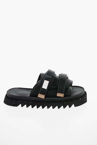 SUICOKE Leather MOTO 02 Sandals with Touch Strap Closure