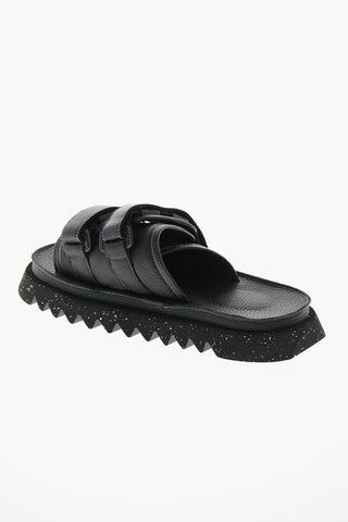 SUICOKE Leather MOTO 02 Sandals with Touch Strap Closure