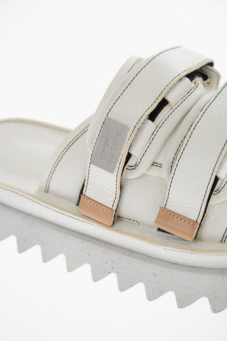 SUICOKE Leather MOTO 02 Sandals with Touch Strap Closure
