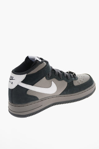 Leather AIR FORCE 1 High-Top Sneakers with Contrasting Details