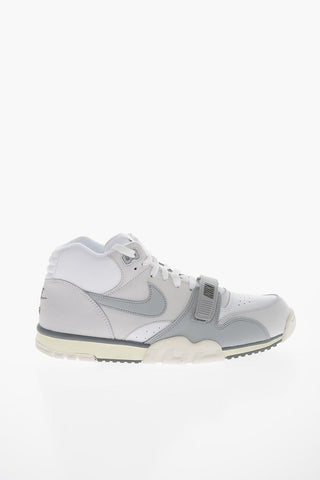 Two-Tone Leather AIR TRAINER 1 High Top Sneakers