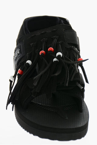Sandals with tassel and Beaded Embellishment
