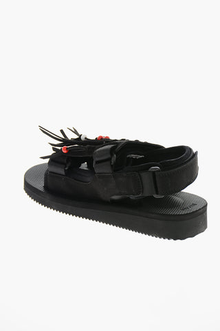 Sandals with tassel and Beaded Embellishment