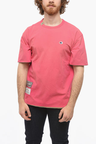 MAISON Reversible Distressed Crew-Neck T-shirt
