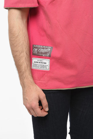 MAISON Reversible Distressed Crew-Neck T-shirt