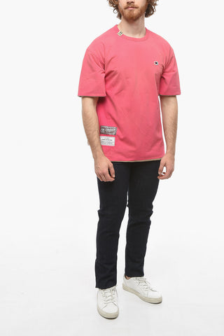 MAISON Reversible Distressed Crew-Neck T-shirt