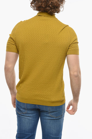 Braided Motif 3-Buttons Tennis DENZEL Polo Shirt