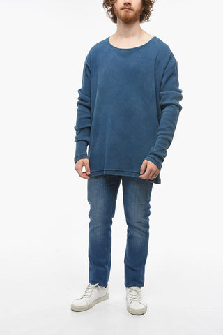 Oversized Cotton Crew-neck Sweater