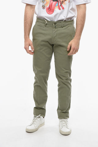 Mid Waist Slim Fit Chino Pants