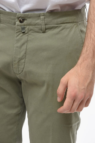 Mid Waist Slim Fit Chino Pants