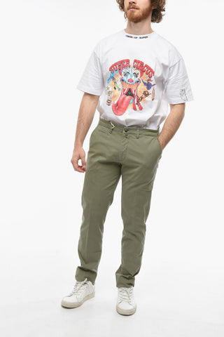 Mid Waist Slim Fit Chino Pants