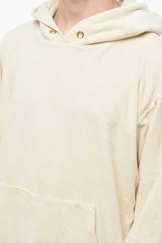 Velvet Hoodie with Front Patch Pocket