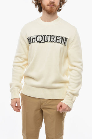 Logo Embroidered Cotton Crew-neck Sweater