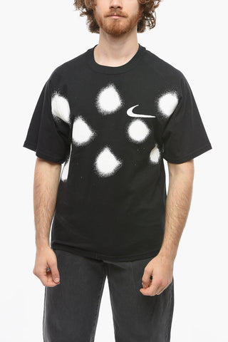 NIKE X OFF WHITE 크루넥 티셔츠 스프레이 프린트