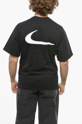 NIKE X OFF WHITE 크루넥 티셔츠 스프레이 프린트